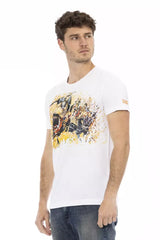 White Cotton Men T-Shirt