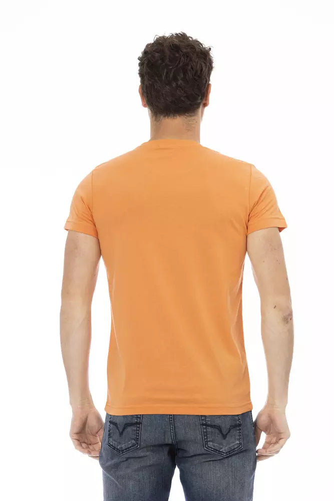 Orange Cotton Men T-Shirt