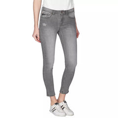 Gray Cotton Women's Push-Up Jeggings