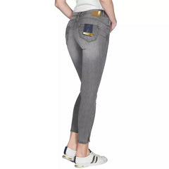 Gray Cotton Women's Push-Up Jeggings