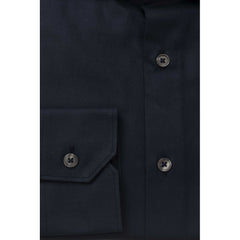 Blue Cotton Men Shirt