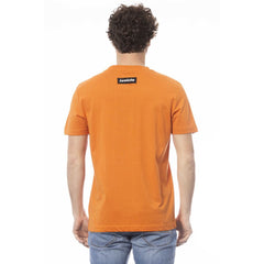 Orange Cotton Men T-Shirt