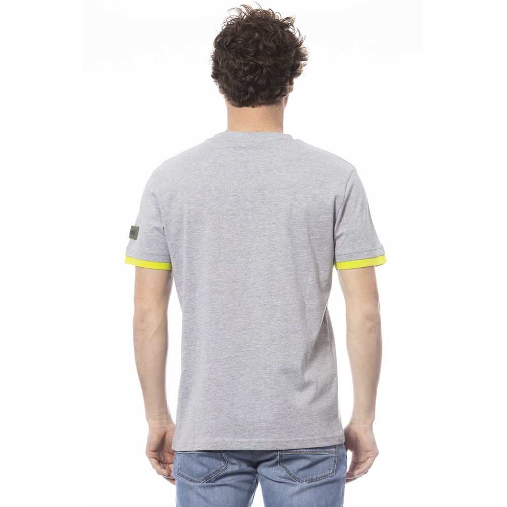 Gray Cotton Men T-Shirt