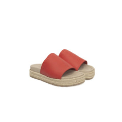 Red Calfskin Women Sandal