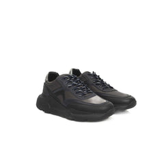 Blue Cowhide Men Sneaker