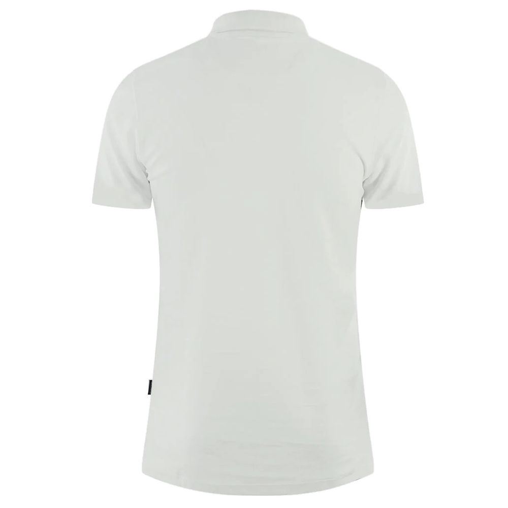 Elegant White Cotton Polo Shirt