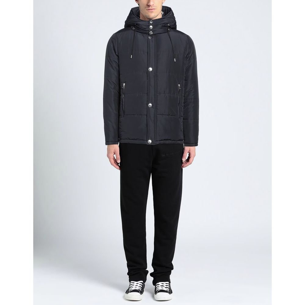 Blue Polyamide Men Jacket
