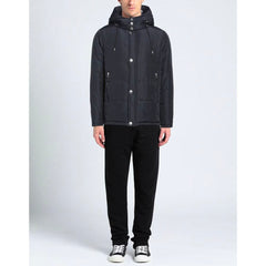Blue Polyamide Men Jacket
