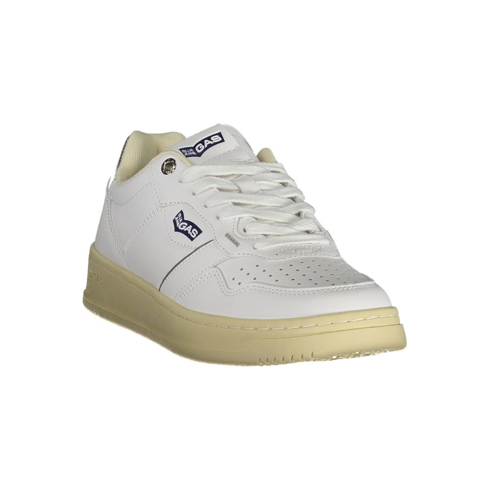 White Artificial Leather Sneaker