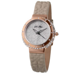 Gray Leather Dress Watch