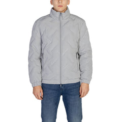 Gray Polyester Jackets &amp; Coat