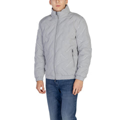 Gray Polyester Jackets &amp; Coat