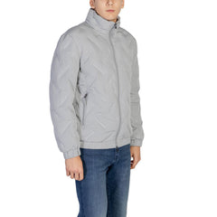 Gray Polyester Jackets &amp; Coat