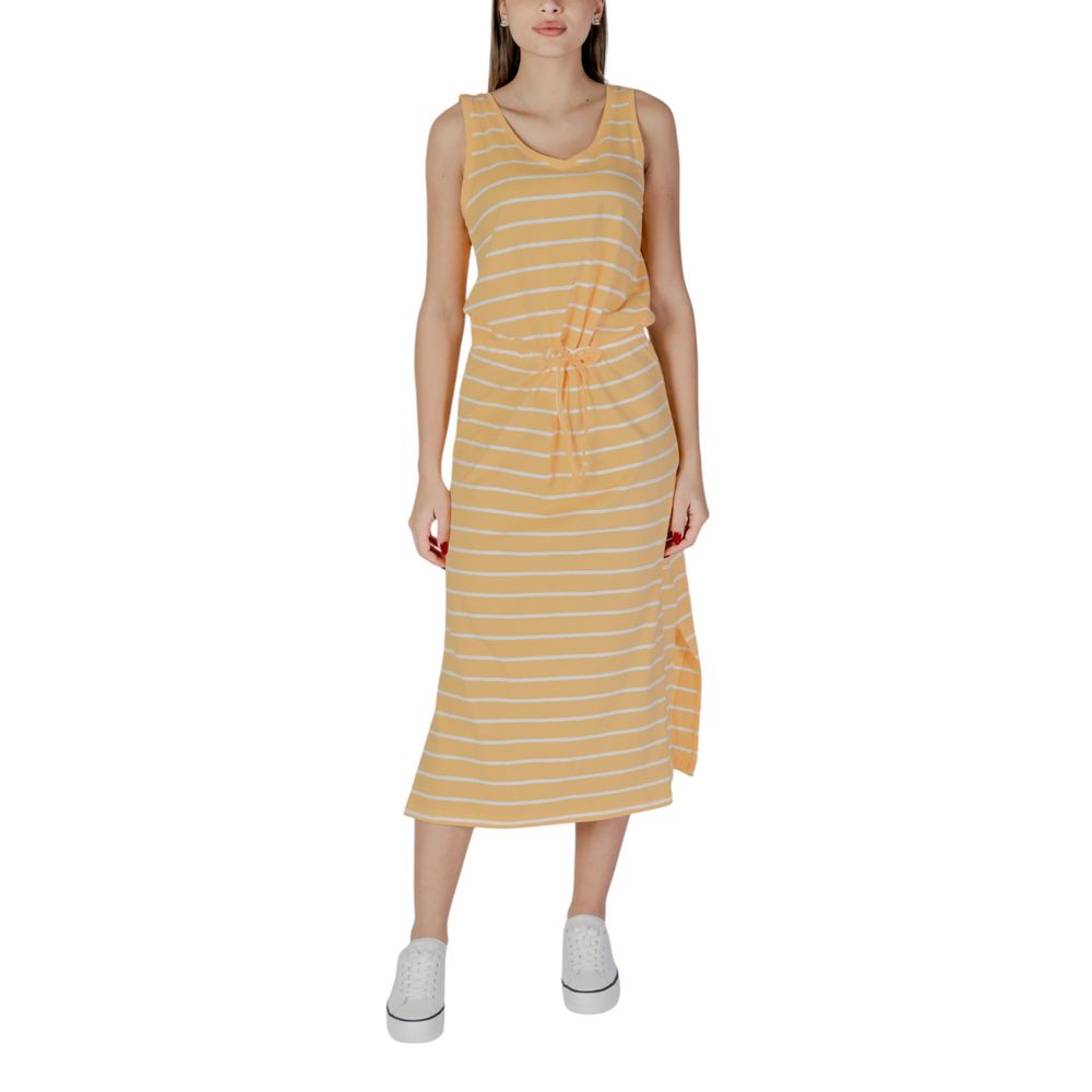 Bicolor Cotton Long Dress