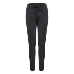 Gray Polyester Casual Pants