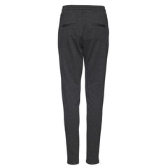 Gray Polyester Casual Pants