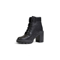 Black Recycled Leather High Heel