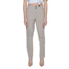 Beige Polyamide Cropped Pants