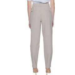 Beige Polyamide Cropped Pants