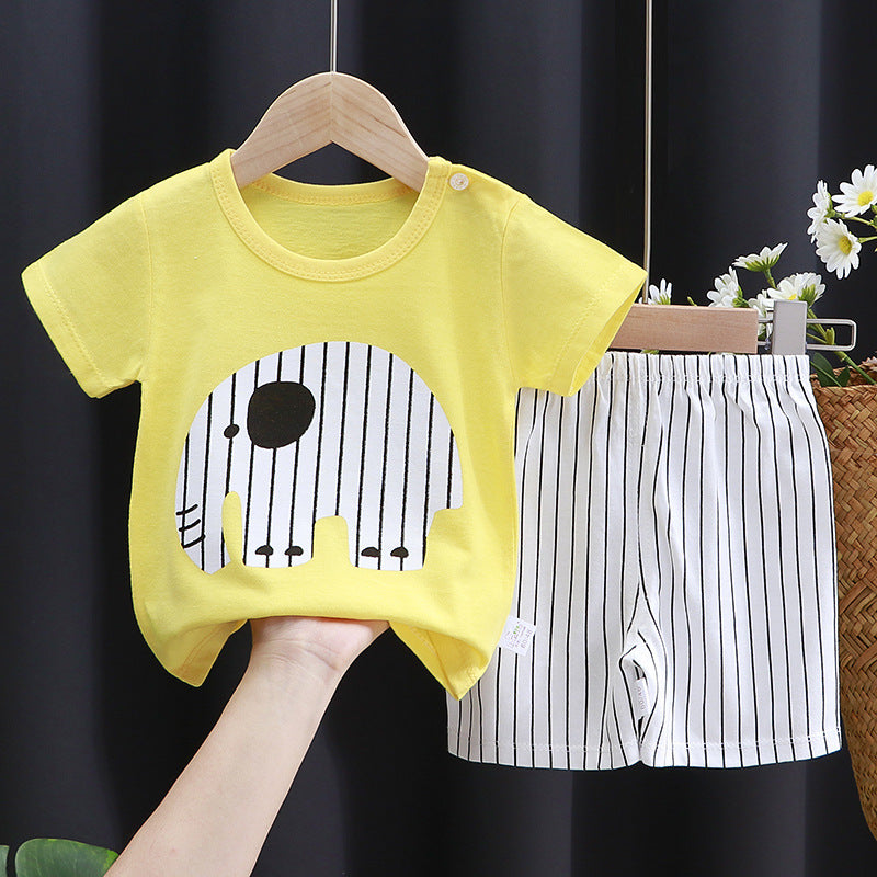 Children's Short-sleeved Suit Pure Cotton