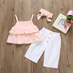 Children's suspender clothes suit