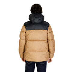 Beige Nylon Jackets &amp; Coat