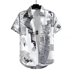 Men's Fashion Simple Loose Short Sleeve Shirt