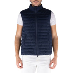 Blue Polyester Men's Vest
