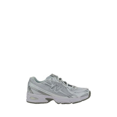 White Polyurethane Athletic Sneakers