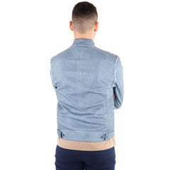 Blue Polyethylene Men Jacket