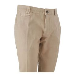 Beige Cotton Jeans & Pant