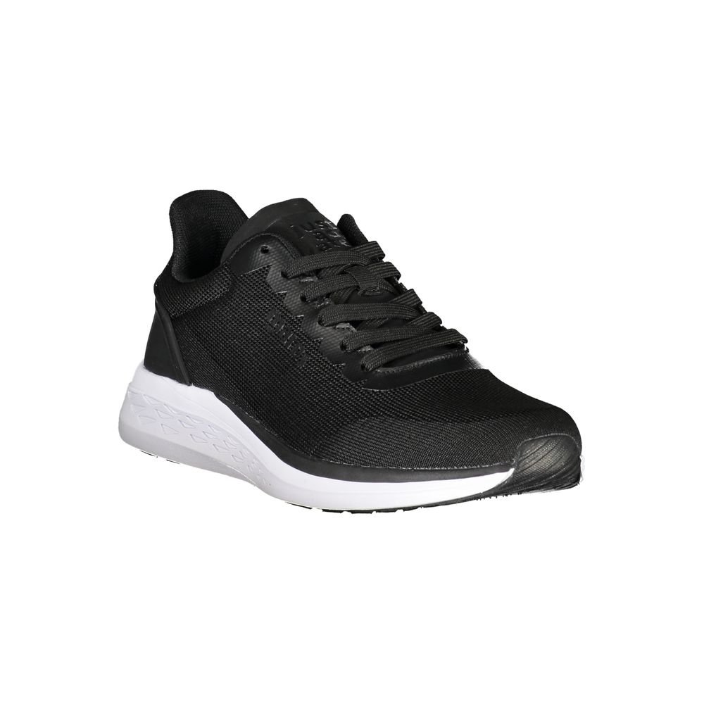 Black Polyester Sneaker