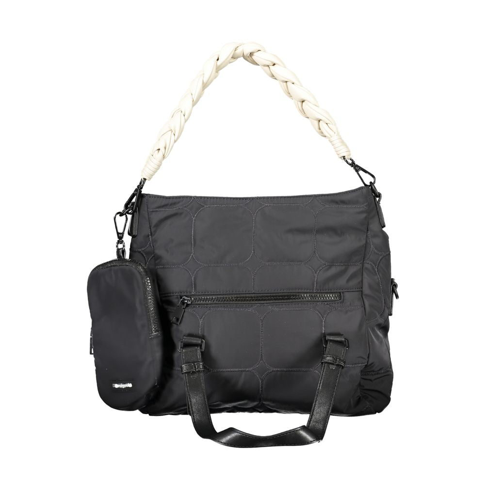 Black Polyester Handbag