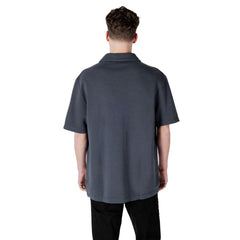 Gray Cotton Rigenerato Polo Shirt