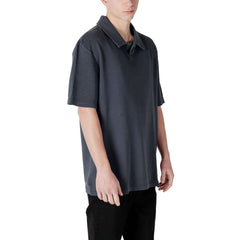 Gray Cotton Rigenerato Polo Shirt