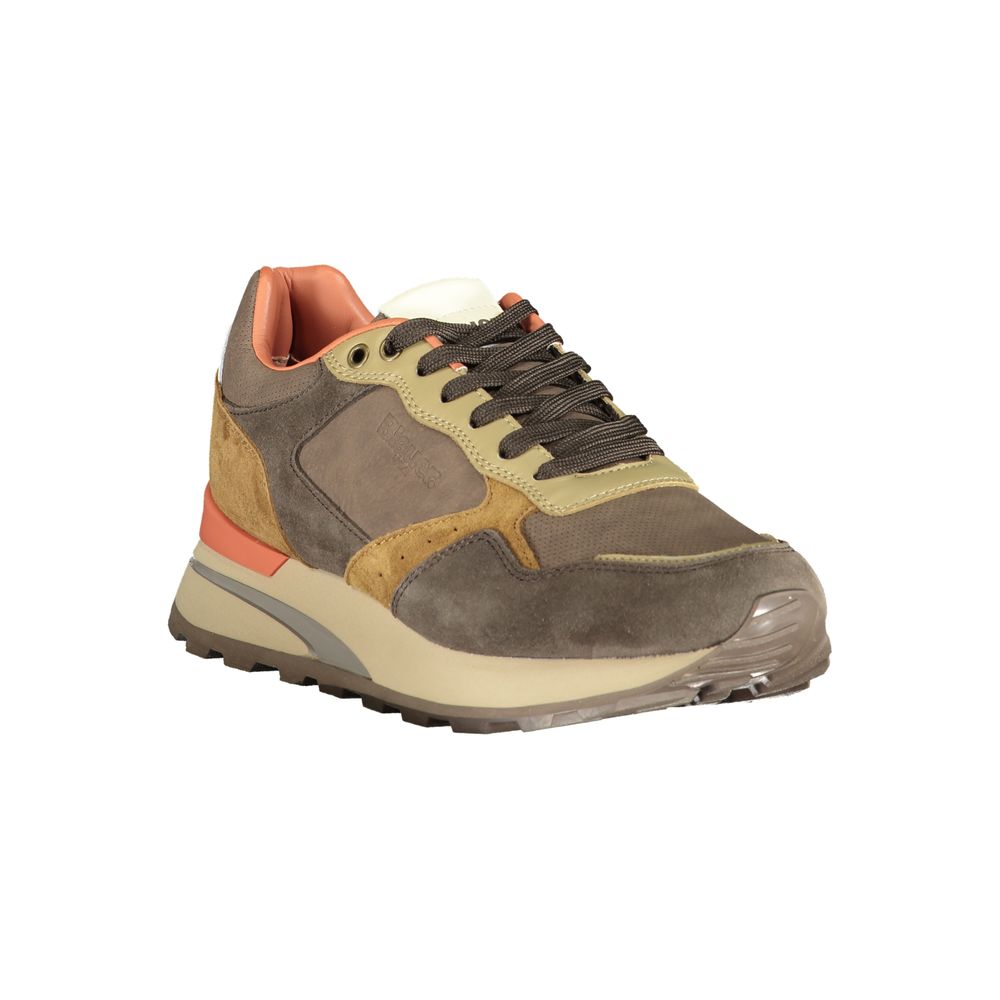 Brown Polyethylene Men Sneaker