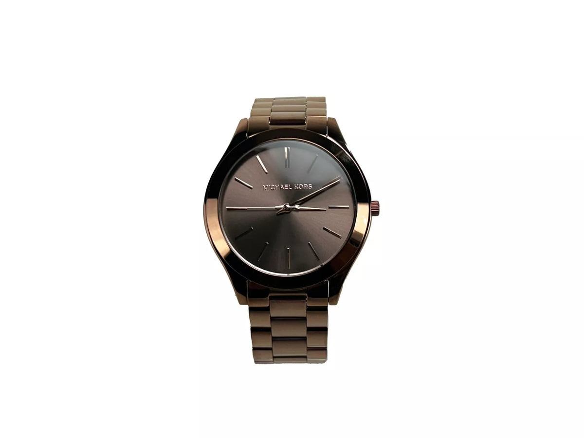 Slim Runway Brown Stainless Steel Watch MK3418 NO BOX