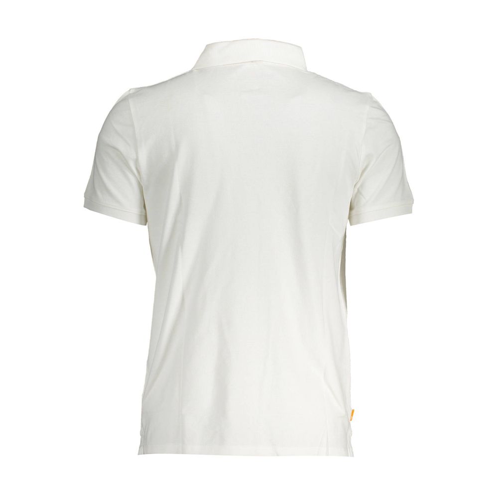 White Cotton Men Polo Shirt