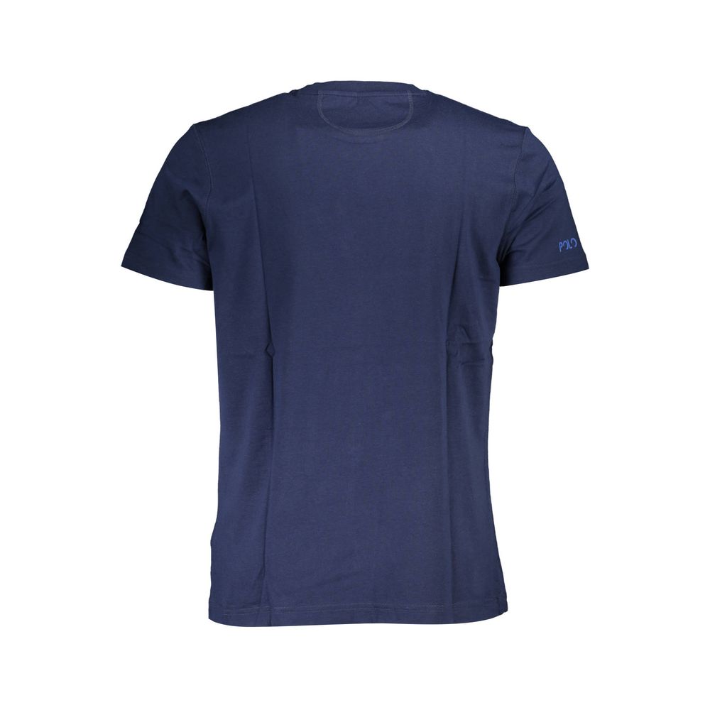 Blue Cotton Men T-Shirt