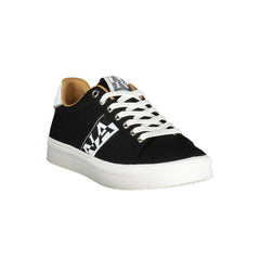 Black Polyester Men Sneaker