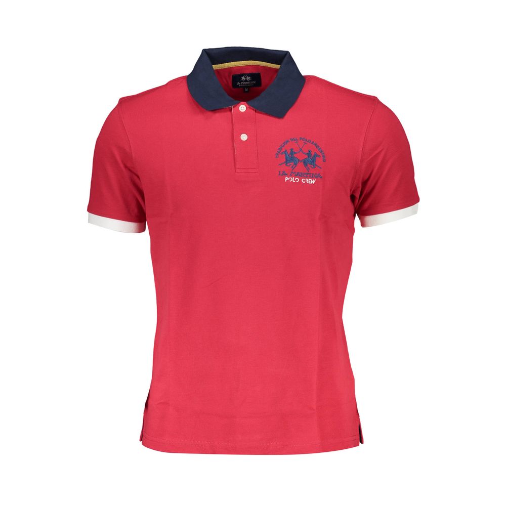 Red Cotton Men Polo