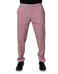 Pink Cotton Stretch Chino Pants