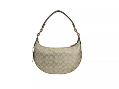 Payton Signature PVC Leather Shoulder Bag Champagne Gold