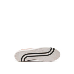 Pink Leather Low Top Sneakers