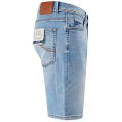 Light Blue Cotton Men Bermuda Short