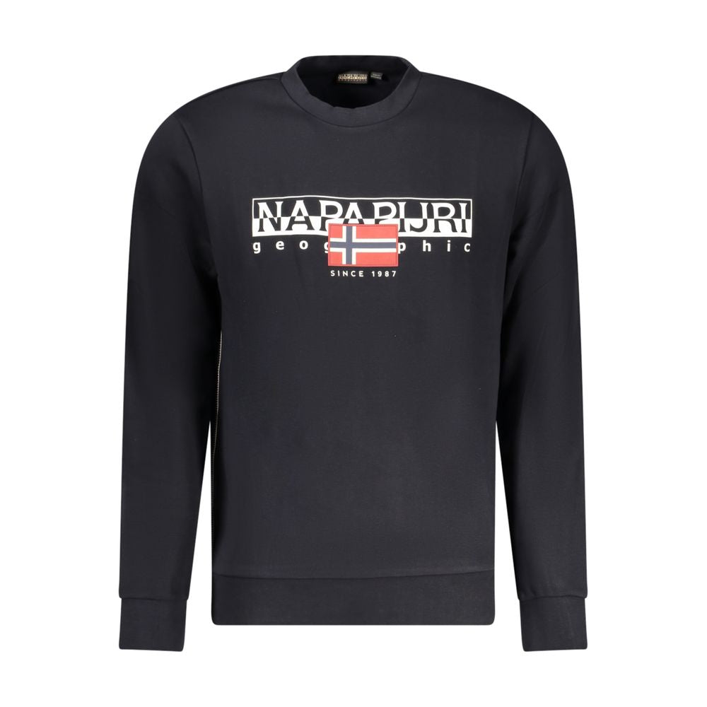 Black Cotton Men Sweater