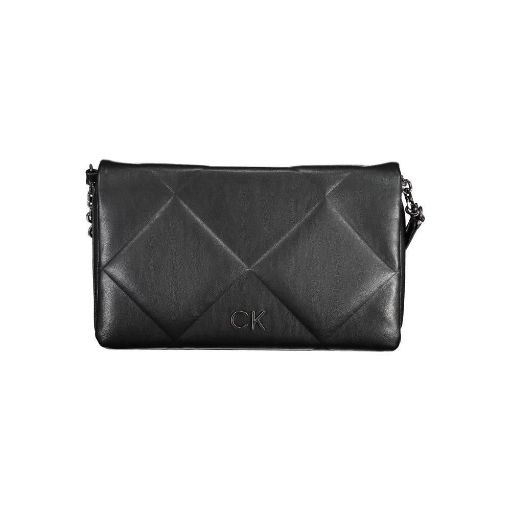 Black Polyester Women Shoulder Bag