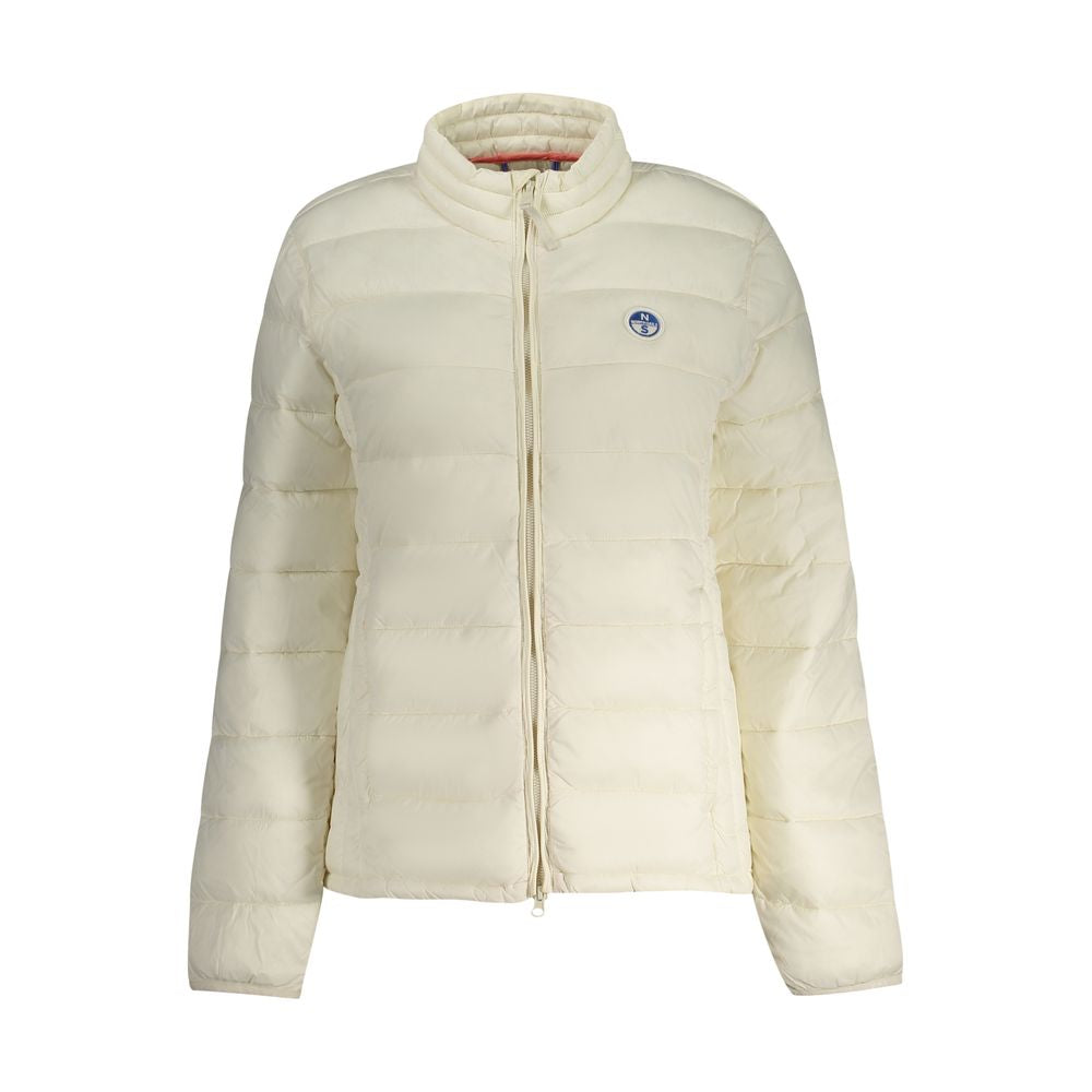 White Polyamide Jackets &amp; Coat