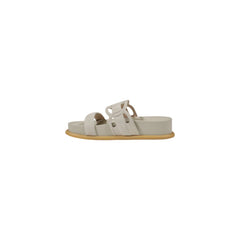 Gray Leather Sandal