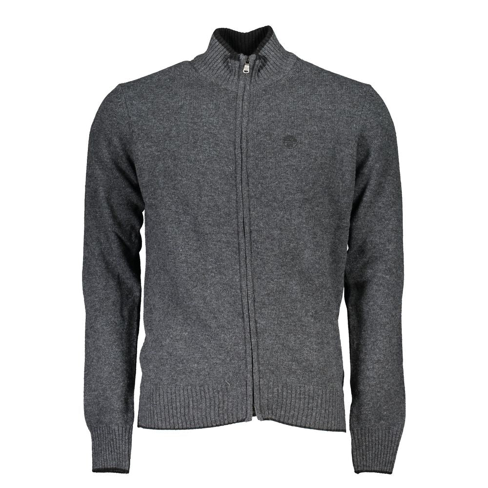 Grigio Poliammide Men Cardigan